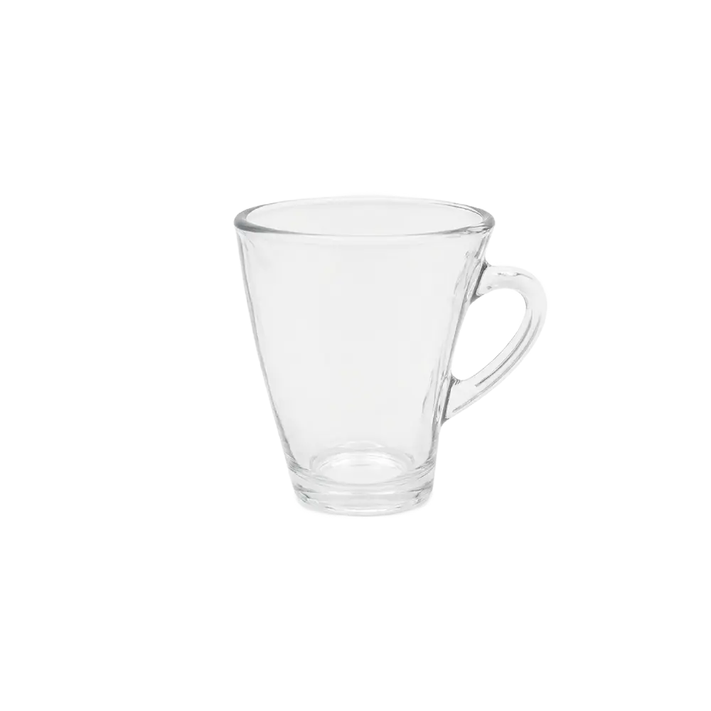 Classic Clear Glass 6pcs Tea Cups Set with Handle 165ml