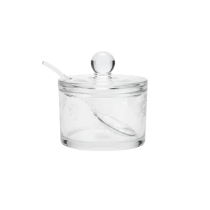 Clear Acrylic Sugar Bowl 100ml with Lid & Spoon