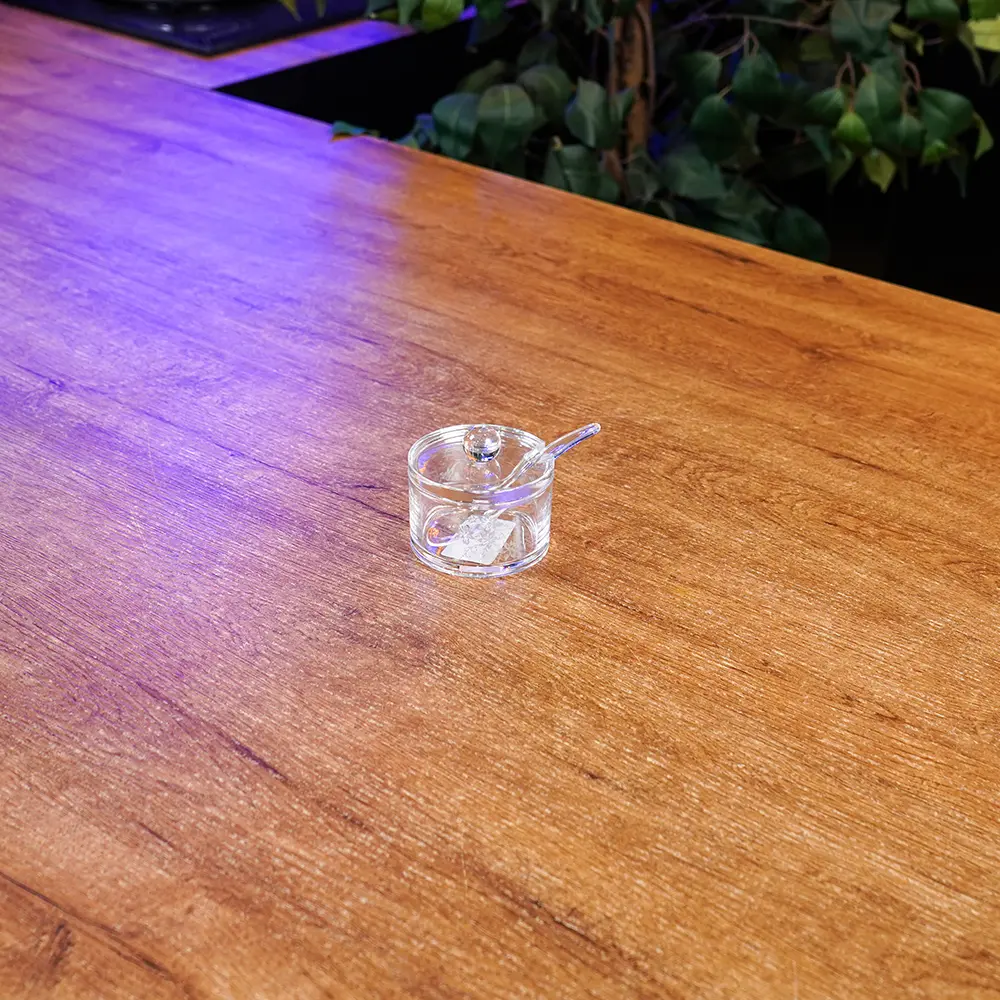 Clear Acrylic Sugar Bowl 100ml with Lid & Spoon1