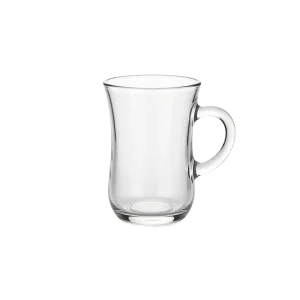 Clear Glass 6pcs Tea Cups Set with Handle