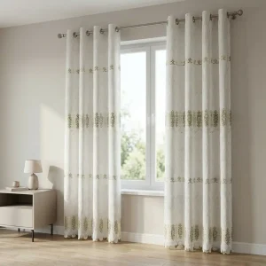 Design 3 140x240cm Quilted Voile Curtain