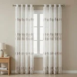 Design 5 140x240cm Quilted Voile Curtain