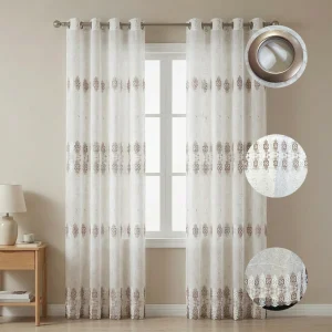 Design 5 140x240cm Quilted Voile Curtain1