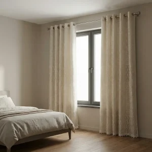 Design 8 140x240cm Quilted Voile Curtain