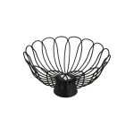 Elegant Black 31cm Metal Pedestal Fruit Basket