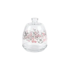Elegant Glass Sugar Bowl 255ml with Lid
