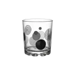 Glass-200ml-Black-Circles-Design-6pcs-Juicec-Cups-Set Glass 200ml Black Circles Design 6pcs Juicec Cups Set