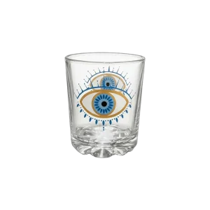Glass 200ml Evil Eye Design 6pcs Juicec Cups Set
