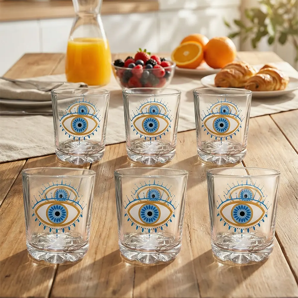Glass-200ml-Evil-Eye-Design-6pcs-Juicec-Cups-Set1 Glass 200ml Evil Eye Design 6pcs Juicec Cups Set1