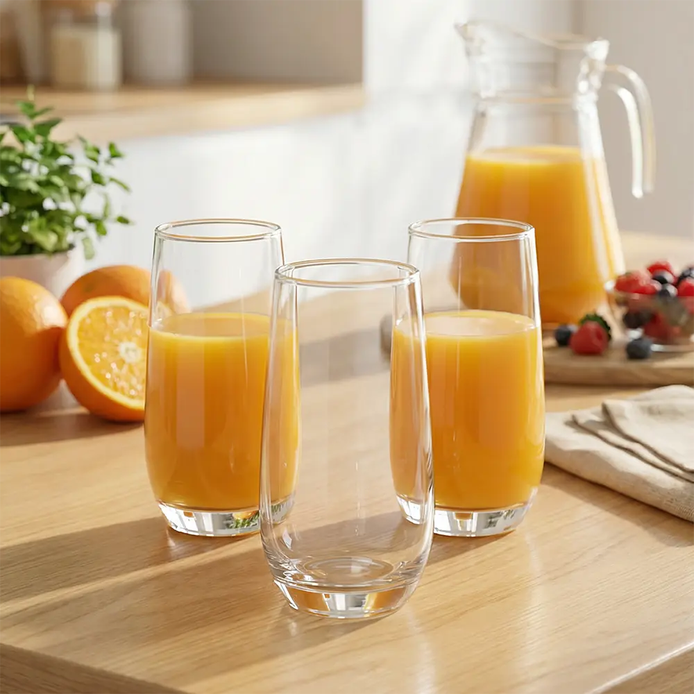 Glass 6pcs Long Juice Cups Set1