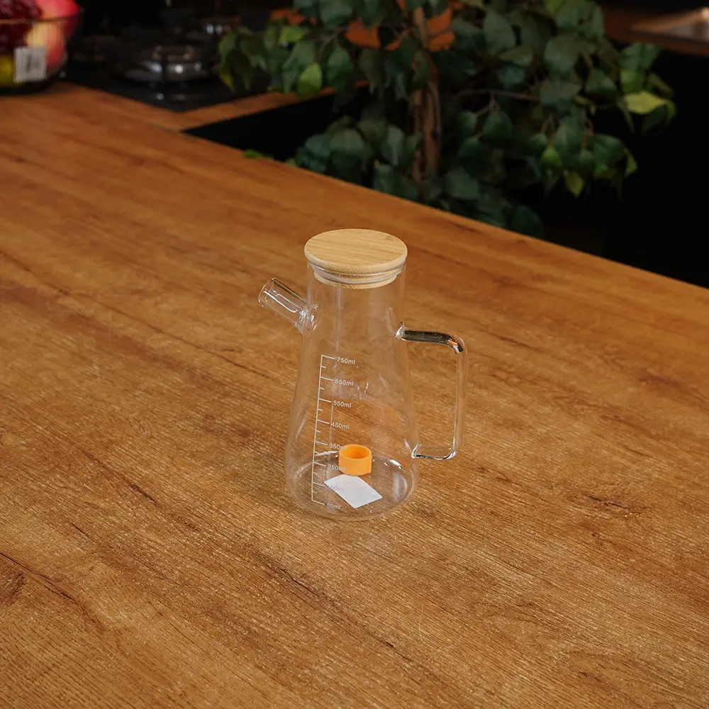 Glass 750ml Serving Jug with Wooden Lid1