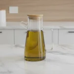 Glass 750ml Serving Jug with Wooden Lid2