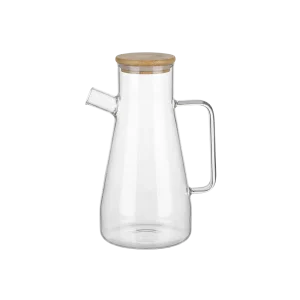 Glass 900ml Serving Jug with Wooden Lid