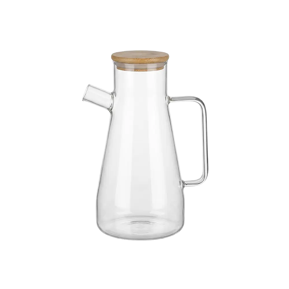 Glass-900ml-Serving-Jug-with-Wooden-Lid Glass 900ml Serving Jug with Wooden Lid