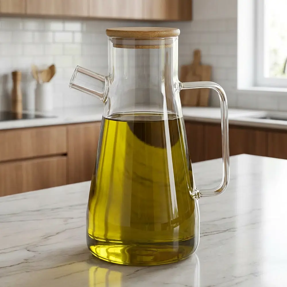 Glass-900ml-Serving-Jug-with-Wooden-Lid2 Glass 900ml Serving Jug with Wooden Lid2