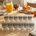 Glass-Oriental-Pattern-12pcs-Cups-Set1 Glass Oriental Pattern 12pcs Cups Set1