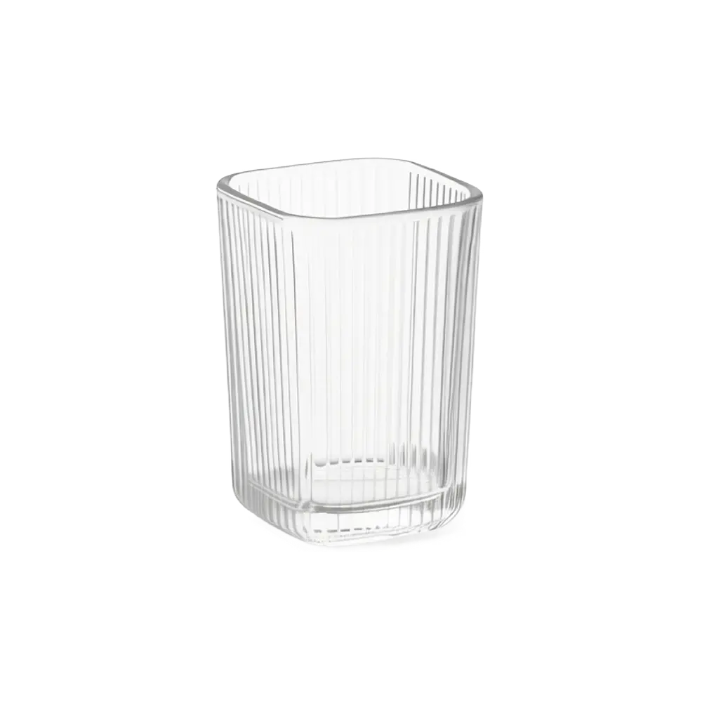 Glass Ribbed Design 6pcs Juice Cups Set