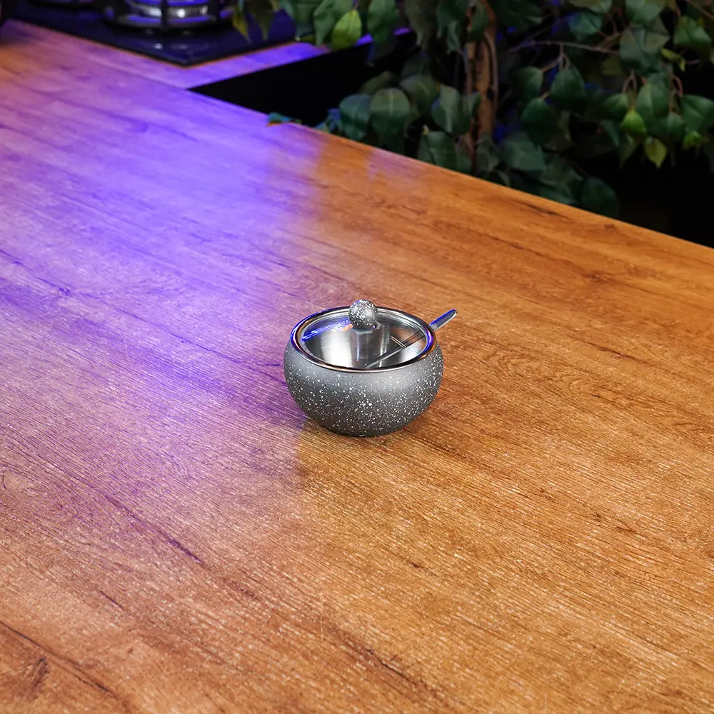 Granite Style Stainless Steel 300ml Sugar Bowl with Lid & Spoon1