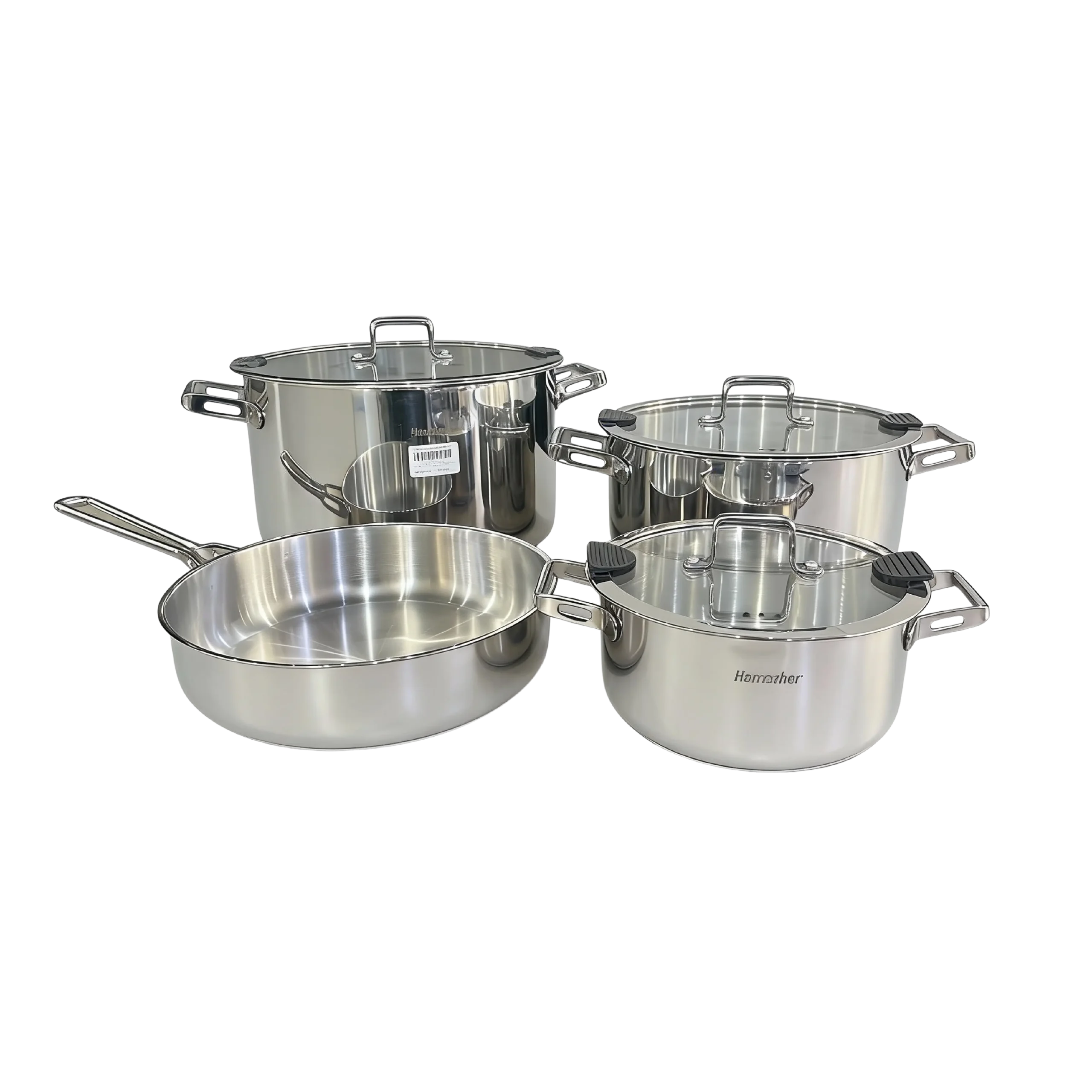 Hascevher 7pcs Stainless Steel Cookware Set