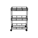 Iron 3 Tier Rolling Stand 64×41 cm with Wheels for Kitchen & Bathroom