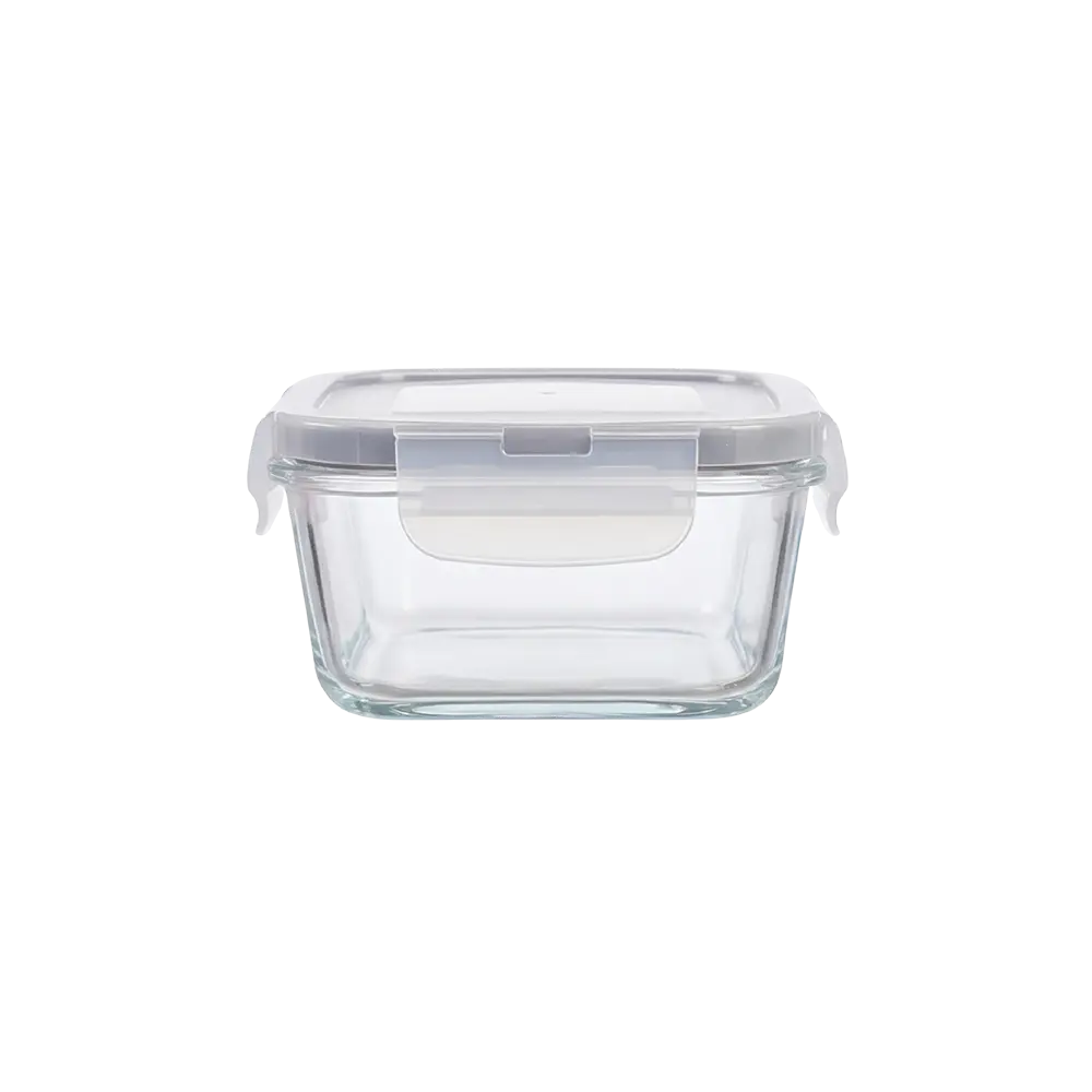 Lav Fresco Glass Food Container with Grey Locked Lid 375ml Professional Storageware in Lebanon2