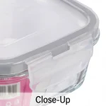 Lav Fresco Glass Food Container with Grey Locked Lid 375ml Professional Storageware in Lebanon4