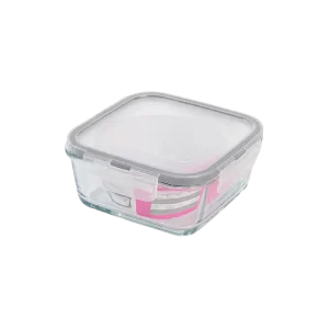 Lav Fresco Glass Food Container with Grey Locked Lid 720ml Professional Storageware in Lebanon