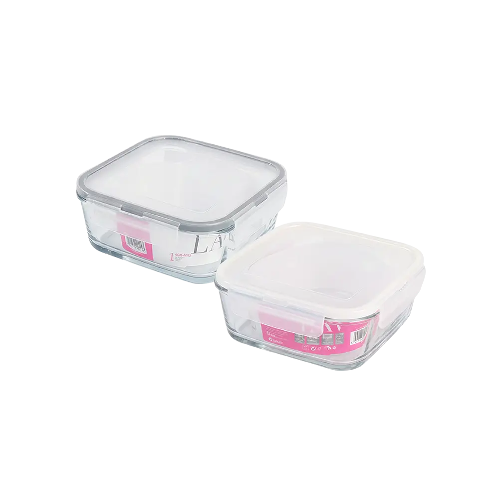 Lav Fresco Glass Food Container with Locked Lid 1.15L Professional Storageware in Lebanon