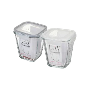 Lav Fresco Glass Food Container with Locked Lid 700ml Professional Storageware in Lebanon