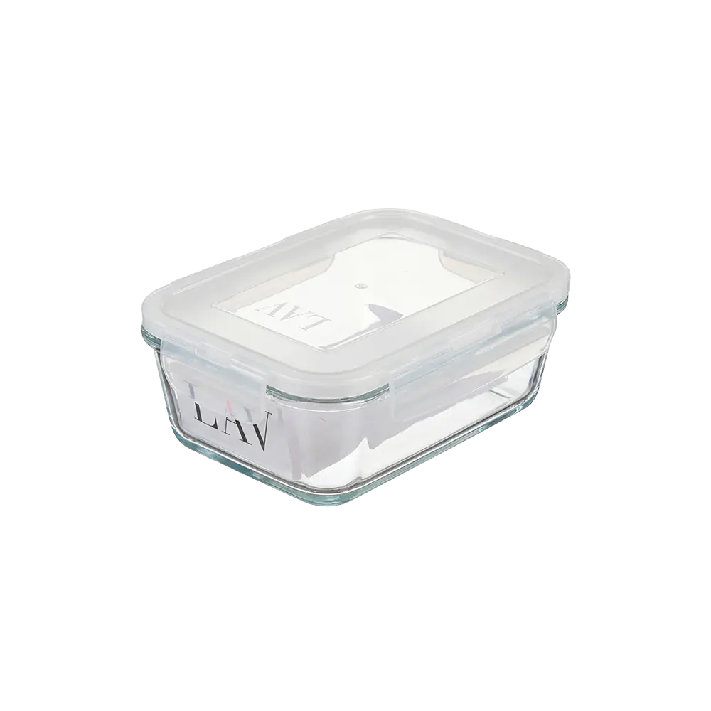 Lav Fresco Glass Food Container with Locked Lid 800ml Professional Storageware in Lebanon