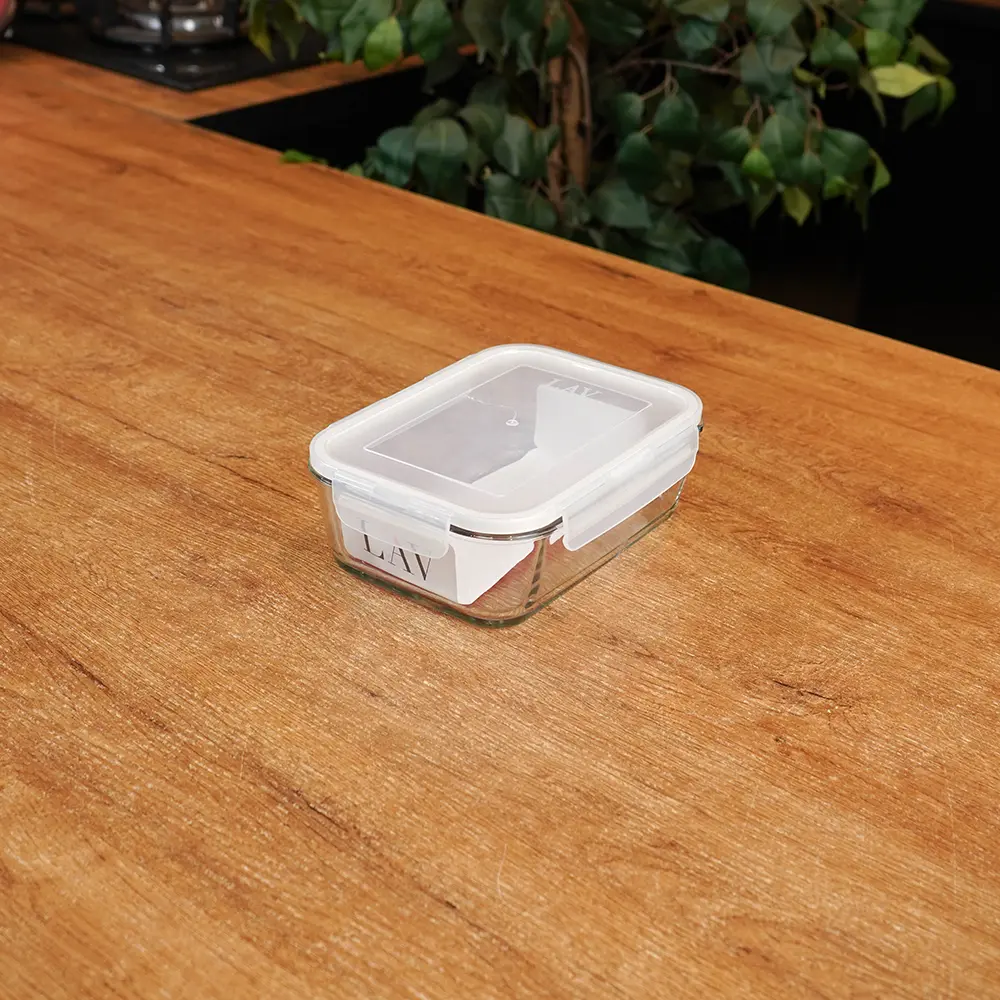 Lav Fresco Glass Food Container with Locked Lid 800ml Professional Storageware in Lebanon1