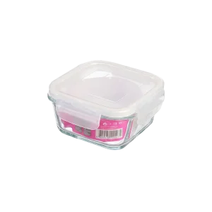 Lav Fresco Glass Food Container with White Locked Lid 375ml Professional Storageware in Lebanon