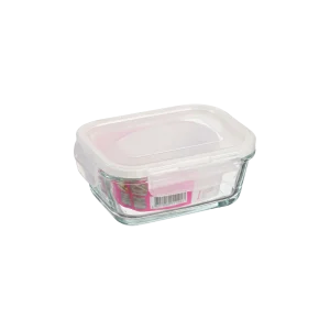 Lav Fresco Glass Food Container with White Locked Lid 400ml Professional Storageware in Lebanon