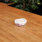 Lav Fresco Glass Food Container with White Locked Lid 400ml Professional Storageware in Lebanon1