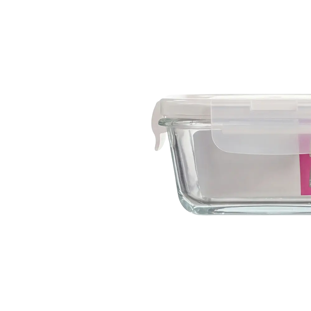 Lav Fresco Glass Food Container with White Locked Lid 400ml Professional Storageware in Lebanon3