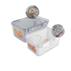 Limon Plexi 21.5Lx31.5Wx12.5H cm Fridge Container with Strainer & Dated Lid 5L (Grey,White) Professional Kitchenware in Lebanon