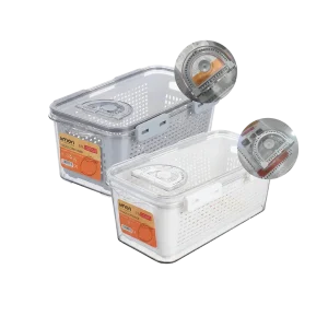 Limon Plexi 32Lx17Wx12H cm Fridge Container with Strainer & Dated Lid 3.3L Professional Kitchenware in Lebanon