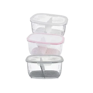 Limon Plexi Fridge Fruits Container with Strainer 4.2L (Grey,White,Pink) Professional Kitchenware in Lebanon