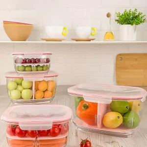 Limon Plexi Fridge Fruits Container with Strainer 4.2L (Grey,White,Pink) Professional Kitchenware in Lebanon1