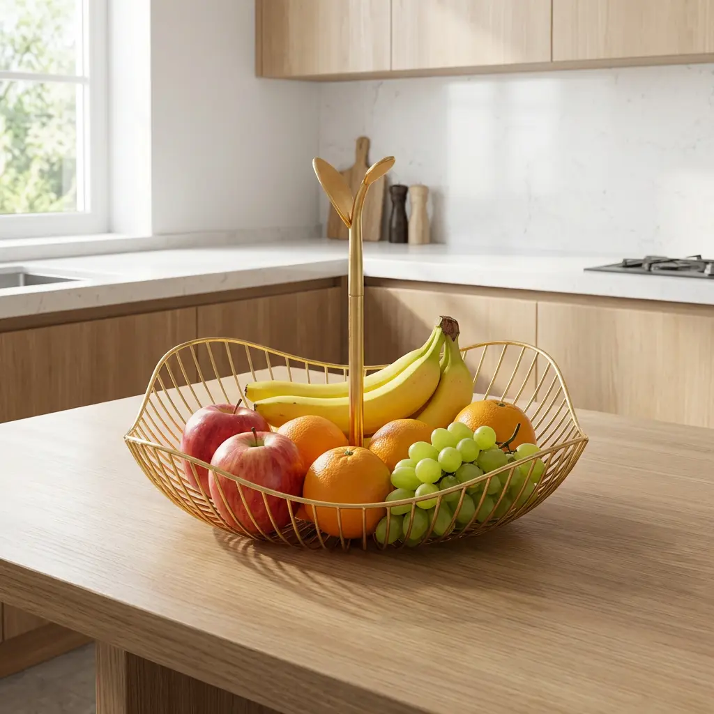 Luxury-Gold-32.5cm-Metal-Serving-Basket-with-Handle2 Luxury Gold 32.5cm Metal Serving Basket with Handle2