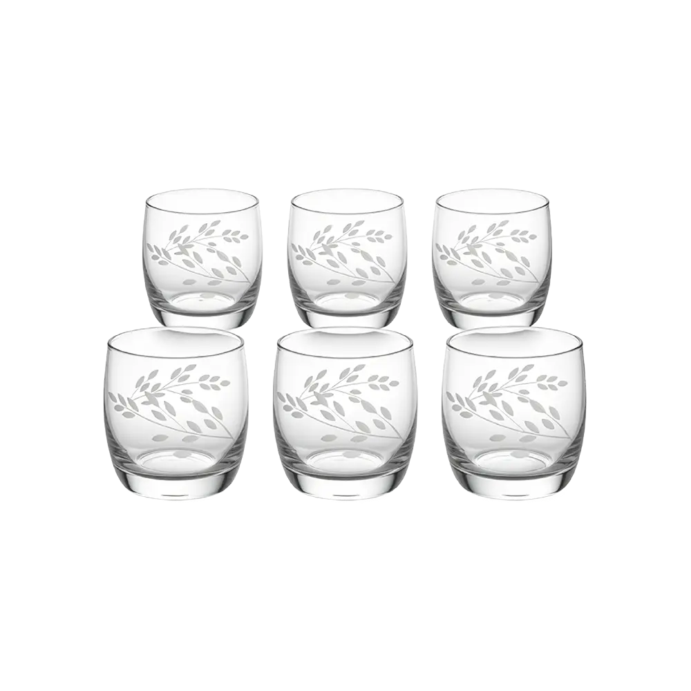Marvelous Glass 325ml Floral Design 6pcs Juice Cups Set2