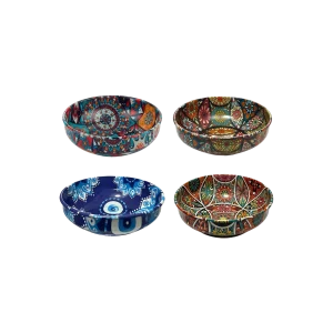 Metal Mini Bowl 7.5cm Decorated