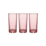 Mirage-300ml-Pink-Glass-Cups-3Pcs-Set2 Mirage 300ml Pink Glass Cups 3Pcs Set2