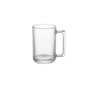 Modern Clear Glass 6pcs Tea Cups Set with Squared Handle 110ml