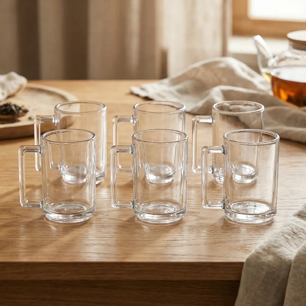 Modern-Clear-Glass-6pcs-Tea-Cups-Set-with-Squared-Handle-110ml1 Modern Clear Glass 6pcs Tea Cups Set with Squared Handle 110ml1