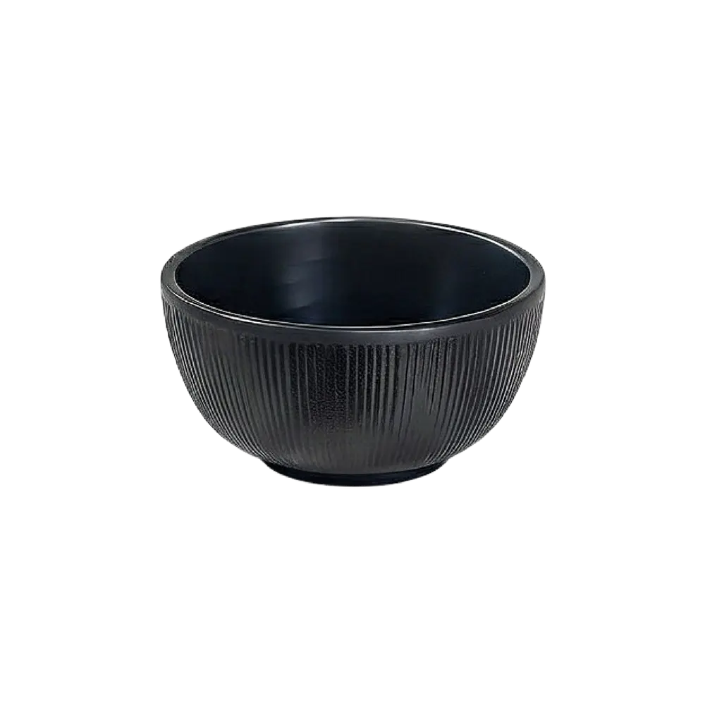 Momaz 4.5inch Black Melamine Deep Round Serving Bowl