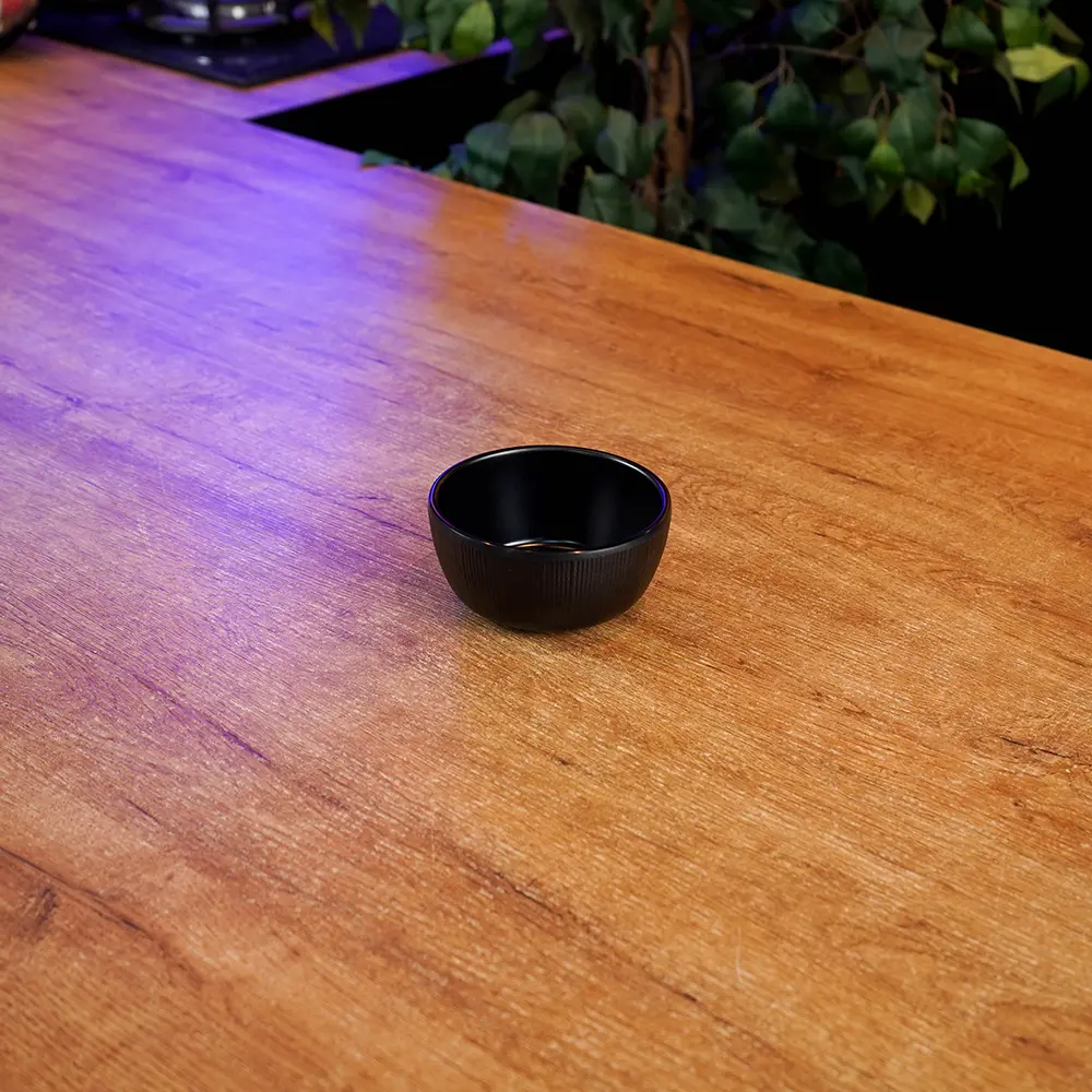 Momaz 4.5inch Black Melamine Deep Round Serving Bowl1