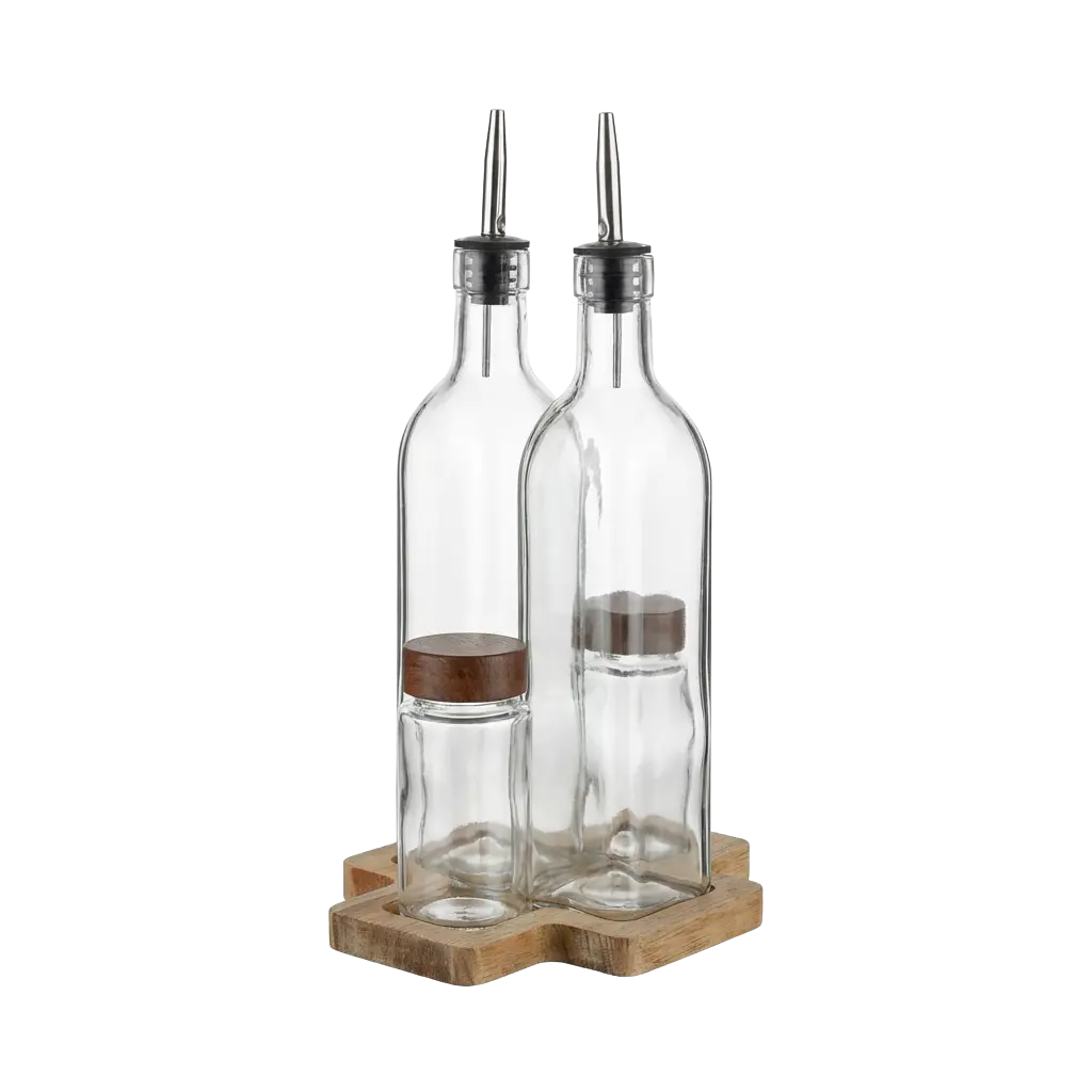 Momaz-Glass-2pcs-Oil-Bottles-with-2pcs-Spice-Jars Momaz Glass 2pcs Oil Bottles with 2pcs Spice Jars