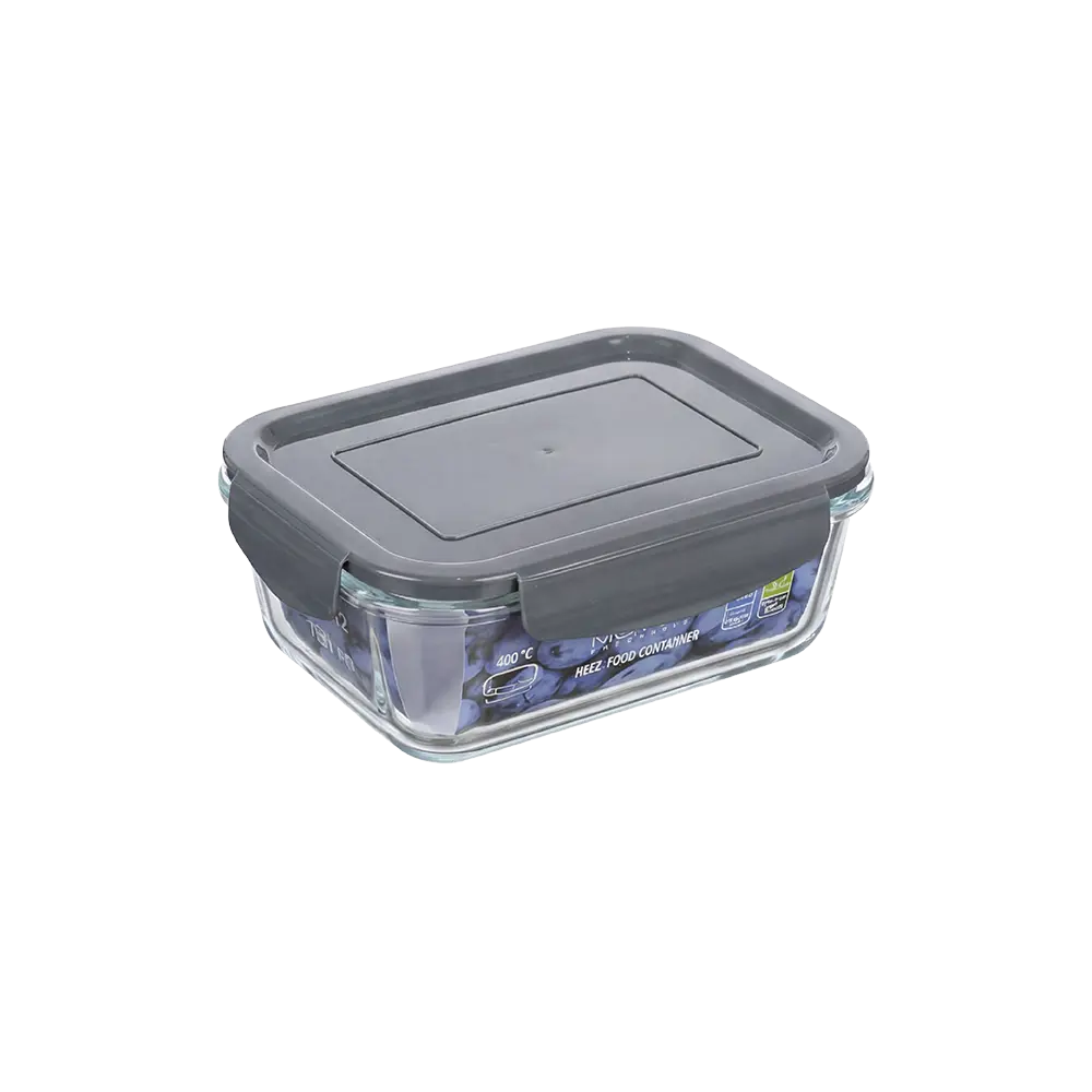 Momaz Glass Rectangular Food Container with Locked Lid 730ml Professional Storageware in Lebanon