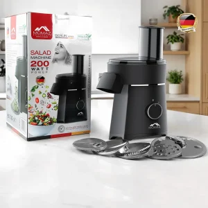 Momaz Stainless Steel Disk Black Salad Machine 200Watt Professional Kitchenware in Lebanon Berlin Series Model LXU0571